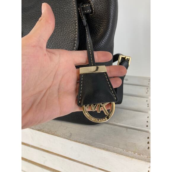MICHAEL KORS, MEDIUM BLACK PEBBLED LEATHER BACKPACK - Picture 6 of 16